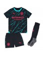 Manchester City Erling Haaland #9 Alternativní dres pro děti 2023-24 Krátký Rukáv (+ trenýrky)